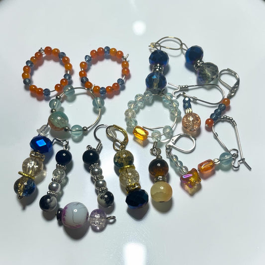 Crystal & Glass Beads Earrings